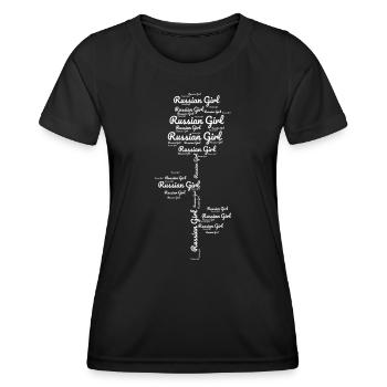 Russian Wife Happy Life Russian Women Russia - Women's Functional T-Shirt - black - Front - AI Model Female 172 light (172cm)