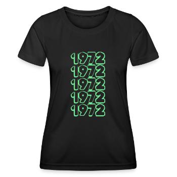 Geburtsjahr 1972 - Frauen Funktions-T-Shirt - Schwarz - Vorne - AI Model Female 172 light (172cm)