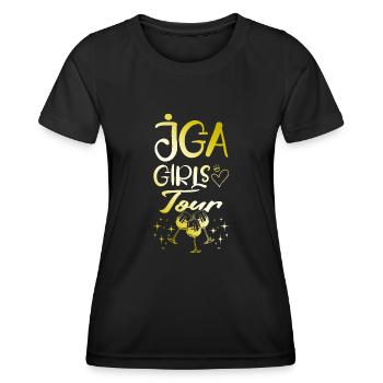 Jga Bachelorettes Girls Tour Or - T-shirt sport Femme - noir - Devant - AI Model Female 172 light (172cm)
