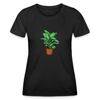 Potted plant - Women's Functional T-Shirt - black - Front - AI Model Female 172 light (172cm)