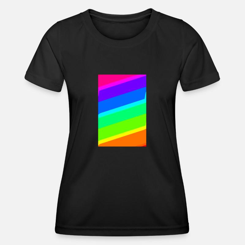 Gradient | Rainbow colors | Pattern - Women's Functional T-Shirt - black