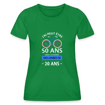 J'ai peut être 50 ans mais les jambes de 20 ans - T-shirt sport Femme - vert - Devant - AI Model Female 172 dark (172cm)