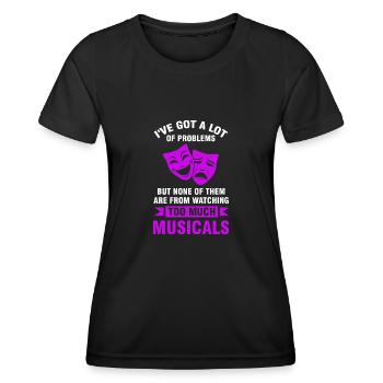 Theater Broadway-Musical Geschenk - Frauen Funktions-T-Shirt - Schwarz - Vorne - AI Model Female 172 light (172cm)