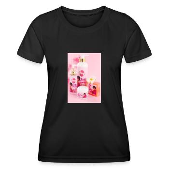 ROSE-BEAUTY Bekleidung - Frauen Funktions-T-Shirt - Schwarz - Vorne - AI Model Female 172 light (172cm)