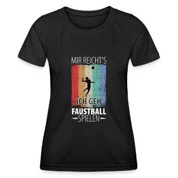 Faustball Faustballer Faustballspieler - Frauen Funktions-T-Shirt - Schwarz - Vorne - AI Model Female 172 light (172cm)