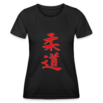 Judo Kanji Design en rouge - T-shirt sport Femme - noir - Devant - AI Model Female 172 light (172cm)