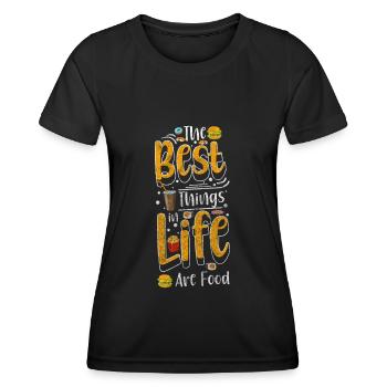 Mahlzeit Hotel - Frauen Funktions-T-Shirt - Schwarz - Vorne - AI Model Female 172 light (172cm)