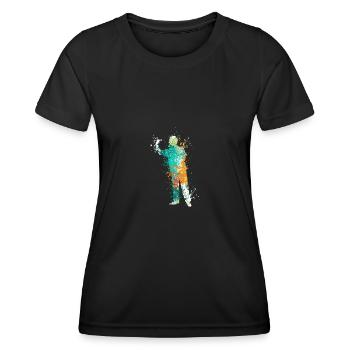 Splash Darts Design For Darts Players - Frauen Funktions-T-Shirt - Schwarz - Vorne - AI Model Female 172 light (172cm)