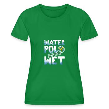 Le water-polo amusant me mouille - T-shirt sport Femme - vert - Devant - AI Model Female 172 dark (172cm)