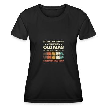 Let this old man show you how to be a chiropractor - Women's Functional T-Shirt - black - Front - AI Model Female 172 light (172cm)