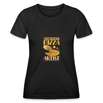 Handmade pizza making artist - Women's Functional T-Shirt - black - Front - AI Model Female 172 light (172cm)