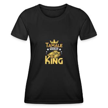 Tamale fait le roi - T-shirt sport Femme - noir - Devant - AI Model Female 172 light (172cm)