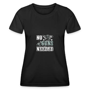 Hunting no guns needed Falconer - Women's Functional T-Shirt - black - Front - AI Model Female 172 light (172cm)