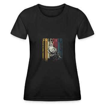 Fauconnier fauconnier rétro Vintage - T-shirt sport Femme - noir - Devant - AI Model Female 172 light (172cm)