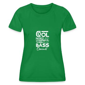 Cool people play bass clarinet - Frauen Funktions-T-Shirt - Kelly Green - Vorne - AI Model Female 172 dark (172cm)
