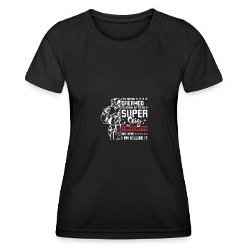 Grow up to be a super sexy firefighter - Women's Functional T-Shirt - black - Front - AI Model Female 172 light (172cm)