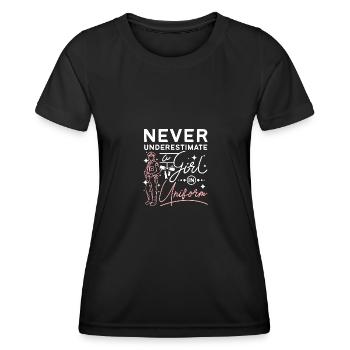 Ne sous-estimez jamais une fille en uniforme - T-shirt sport Femme - noir - Devant - AI Model Female 172 light (172cm)