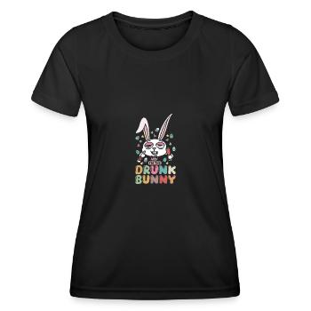 I'm The Drunk Bunny Easter Day - Frauen Funktions-T-Shirt - Schwarz - Vorne - AI Model Female 172 light (172cm)