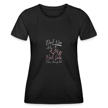 Don't mess with the mail lady, funny mail lady - Frauen Funktions-T-Shirt - Schwarz - Vorne - AI Model Female 172 light (172cm)