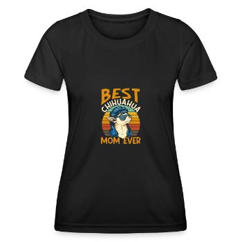 Dog Mom Mom Dog Lover Retro Best - Women's Functional T-Shirt - black - Front - AI Model Female 172 light (172cm)