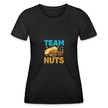 Gender Reveal Team boy nuts - Frauen Funktions-T-Shirt - Schwarz - Vorne - AI Model Female 172 light (172cm)