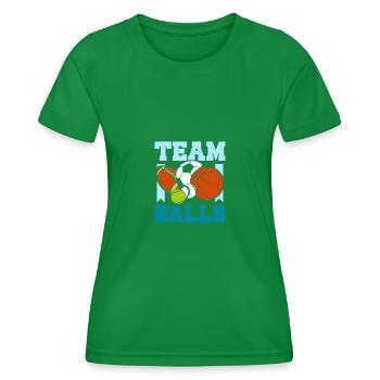 Gender Reveal Team boy team balls - Frauen Funktions-T-Shirt - Kelly Green - Vorne - AI Model Female 172 dark (172cm)
