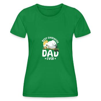 Best cockatiel dad ever - Frauen Funktions-T-Shirt - Kelly Green - Vorne - AI Model Female 172 dark (172cm)