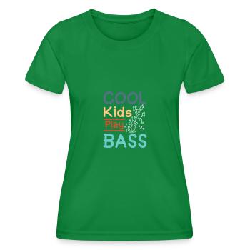 Children Cool kids play bass - Frauen Funktions-T-Shirt - Kelly Green - Vorne - AI Model Female 172 dark (172cm)