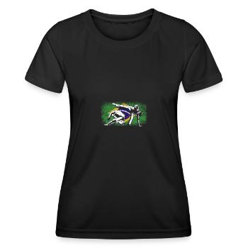 Brazil brazilian flag Capoeira - Women's Functional T-Shirt - black - Front - AI Model Female 172 light (172cm)