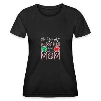 Ma joueuse de pétanque préférée m’appelle maman - T-shirt sport Femme - noir - Devant - AI Model Female 172 light (172cm)
