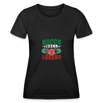 Légende de la pétanque - T-shirt sport Femme - noir - Devant - AI Model Female 172 light (172cm)
