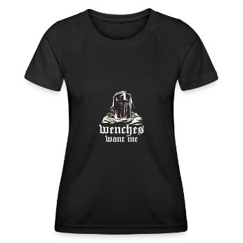 Ren faire costume wenches want me - Women's Functional T-Shirt - black - Front - AI Model Female 172 light (172cm)