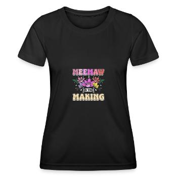Groovy Flowers Meemaw en devenir - T-shirt sport Femme - noir - Devant - AI Model Female 172 light (172cm)