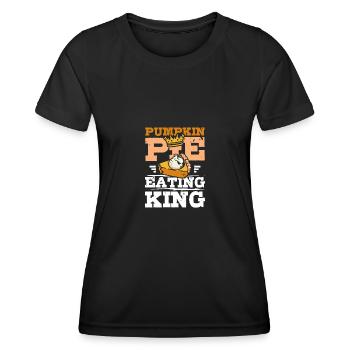 Pumpkin pie eating king - Frauen Funktions-T-Shirt - Schwarz - Vorne - AI Model Female 172 light (172cm)