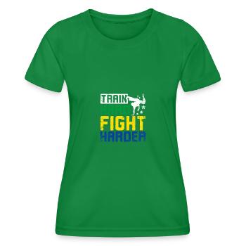 S’entraîner dur, combattre plus fort Capoeira - T-shirt sport Femme - vert - Devant - AI Model Female 172 dark (172cm)