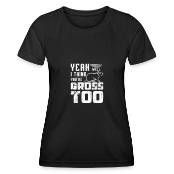 Rat de compagnie ouais, eh bien, je pense que tu es dégoûtant aussi - T-shirt sport Femme - noir - Devant - AI Model Female 172 light (172cm)
