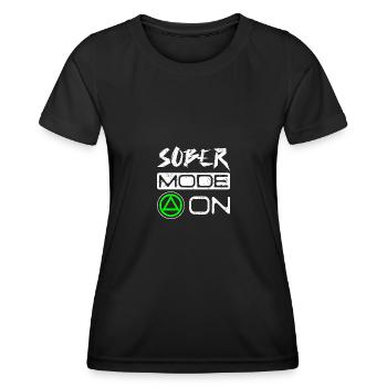 Sobriety Sober mode on - Frauen Funktions-T-Shirt - Schwarz - Vorne - AI Model Female 172 light (172cm)