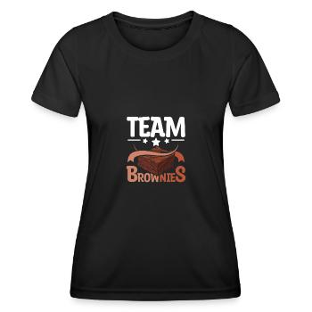 Équipe Brownies - T-shirt sport Femme - noir - Devant - AI Model Female 172 light (172cm)