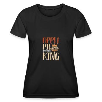 Apple pie making king - Frauen Funktions-T-Shirt - Schwarz - Vorne - AI Model Female 172 light (172cm)