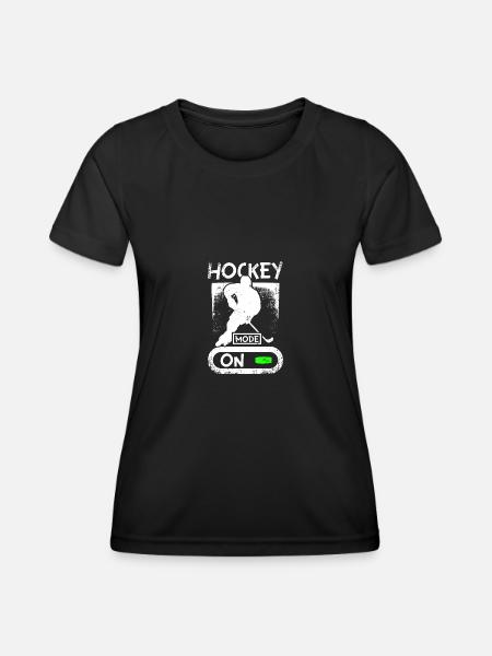 Mode roller hockey activé - T-shirt sport Femme - noir