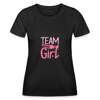 Gender Reveal Team girl - Frauen Funktions-T-Shirt - Schwarz - Vorne - AI Model Female 172 light (172cm)