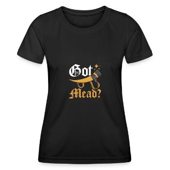 Renaissance fair Got mead? - Women's Functional T-Shirt - black - Front - AI Model Female 172 light (172cm)