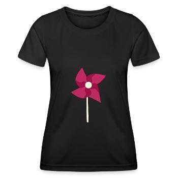 Wind turbine wind turbines - Women's Functional T-Shirt - black - Front - AI Model Female 172 light (172cm)
