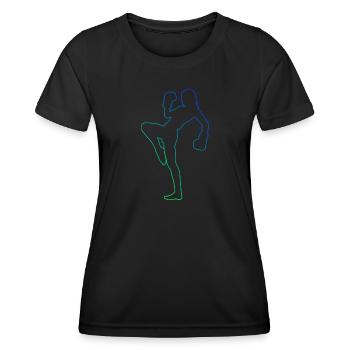 Kickboxing Kickboxing Boxe féminine Kickboxing - T-shirt sport Femme - noir - Devant - AI Model Female 172 light (172cm)