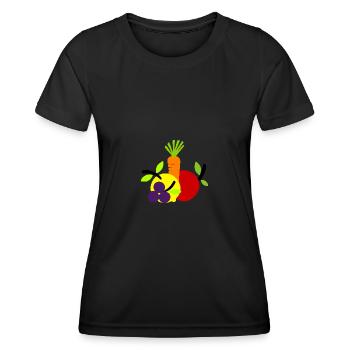 Fruits Légumes Végétal - T-shirt sport Femme - noir - Devant - AI Model Female 172 light (172cm)