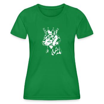 Slovensky Kopov Wild Boar Hound Crown Dogs - Women's Functional T-Shirt - kelly green - Front - AI Model Female 172 dark (172cm)