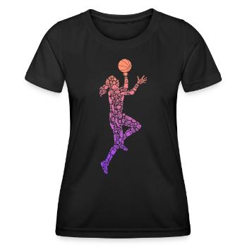 Basketball Symbole Frauen Basketballerin - Frauen Funktions-T-Shirt - Schwarz - Vorne - AI Model Female 172 light (172cm)