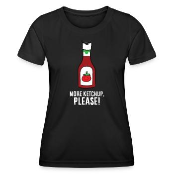 Ketchup - Plus de ketchup, s’il vous plaît ! - T-shirt sport Femme - noir - Devant - AI Model Female 172 light (172cm)