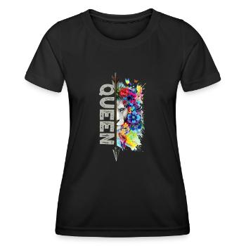 King and Queen Lion Couple femmes - T-shirt sport Femme - noir - Devant - AI Model Female 172 light (172cm)