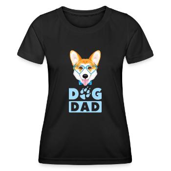 Walisischer Corgi Hund Vater - Frauen Funktions-T-Shirt - Schwarz - Vorne - AI Model Female 172 light (172cm)